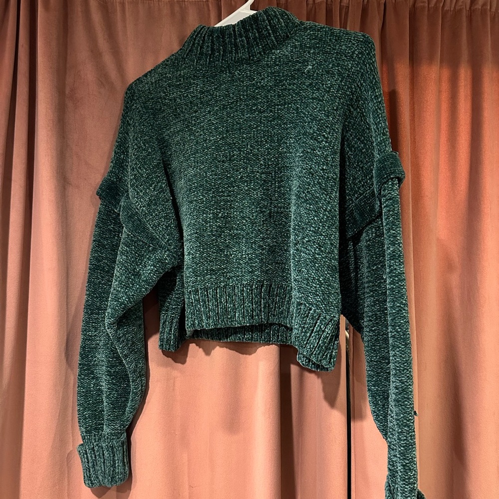 Urban Outfitters Teal Cowl Neck Sweater